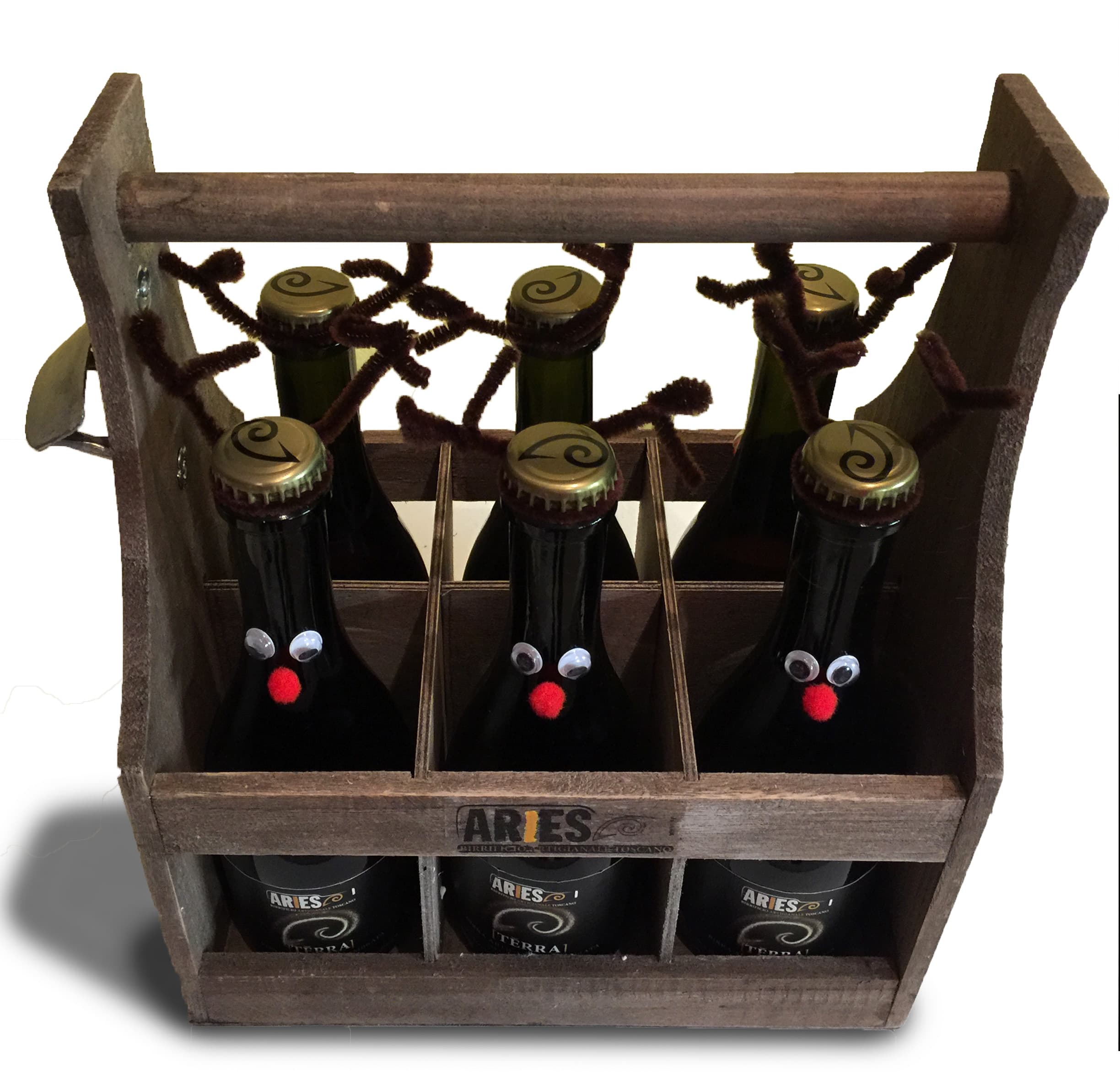 Confezione Natalizia Cassetta con  stappino con 6 Birre 33cl